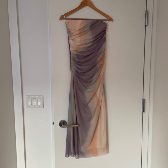 Zara Printed Mesh Tulle Dress - Picture 2 of 3